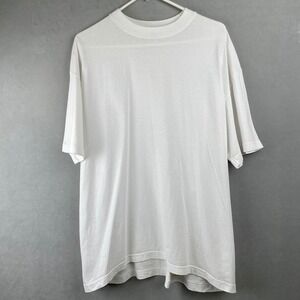 Los Angeles Apparel 1801 6.5oz Heavyweight Cotton Mockneck T-Shirt White L USA